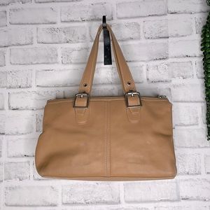 Coach Tan Leather Handbag Shoulder Bag Purse